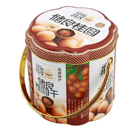 flower shape handle tin canister