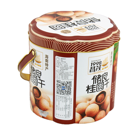 flower shape handle tin canister