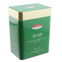 прямоугольная зеленая коробочка чай олова