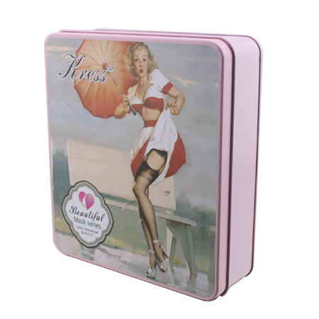rectangular gift tin box