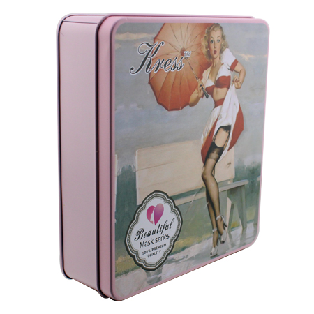 rectangular gift tin box