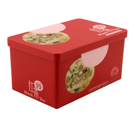 rectangle black tea cans