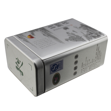 silver color cocoa tin container