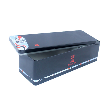 Chinese style rectangular tin box