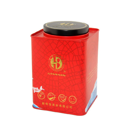 custom printed square tea tin