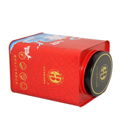 custom printed square tea tin