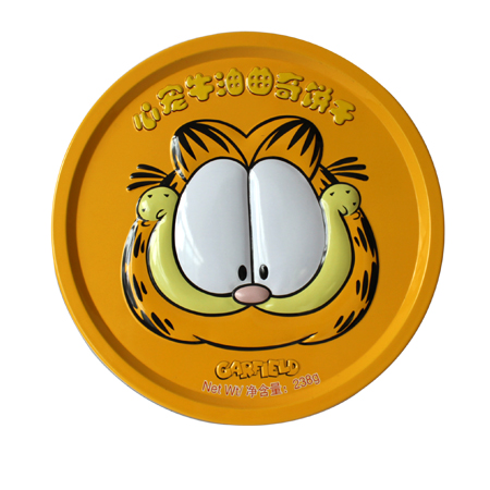 round food can cookie tin