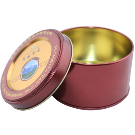 round gift tin box