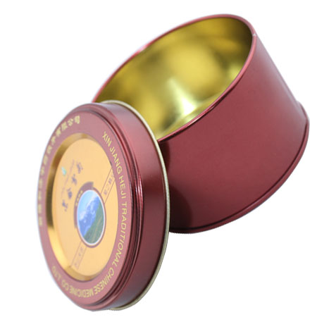 round gift tin box