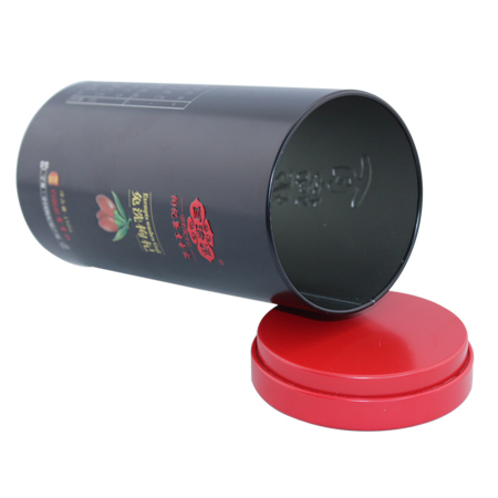 round tinplate tea cans