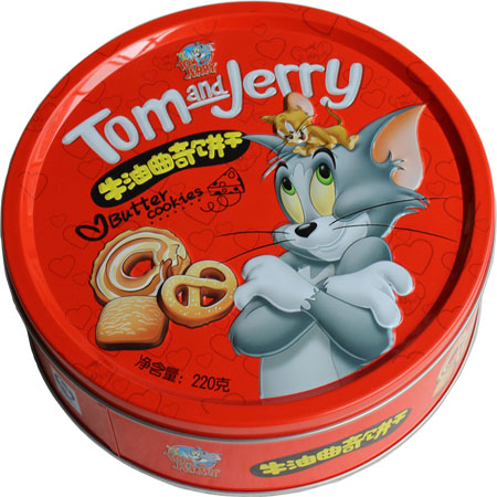 printed round cookie cans