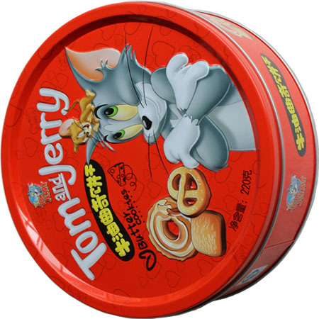 printed round cookie cans