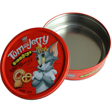 printed round cookie cans