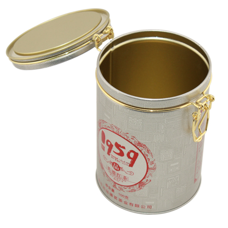 round tea caddy tins