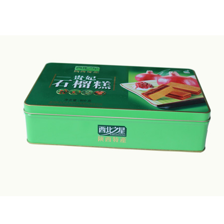 cajas de alimentos de embalaje estaño rectangulares