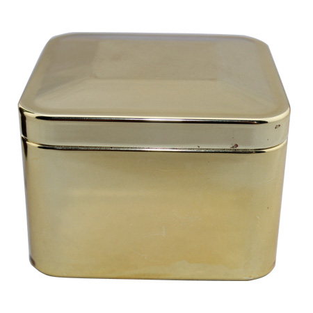 square golden gift tin