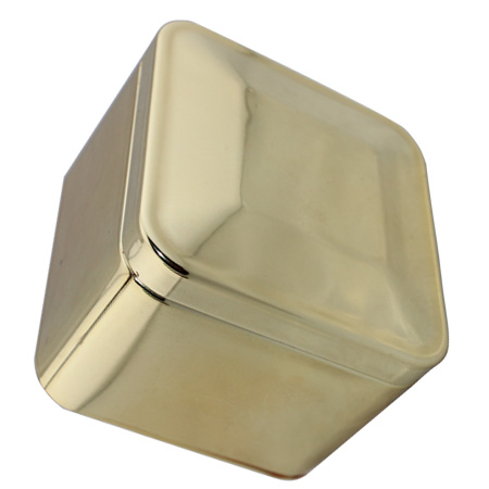 square golden gift tin