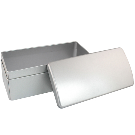 пустой серебряный коробка олова