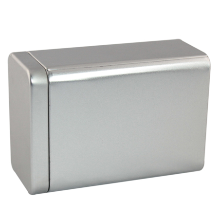 caja metálica rectangular de hojalata