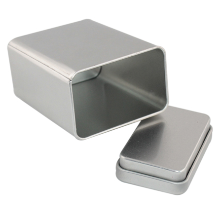 caja metálica rectangular de hojalata