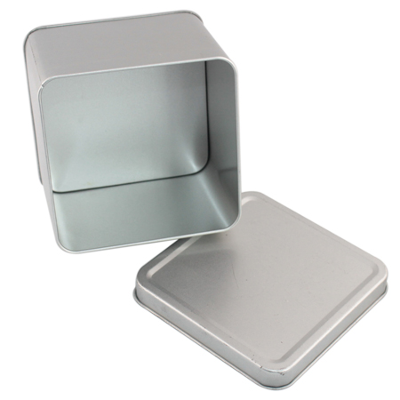 silver square tin boxes