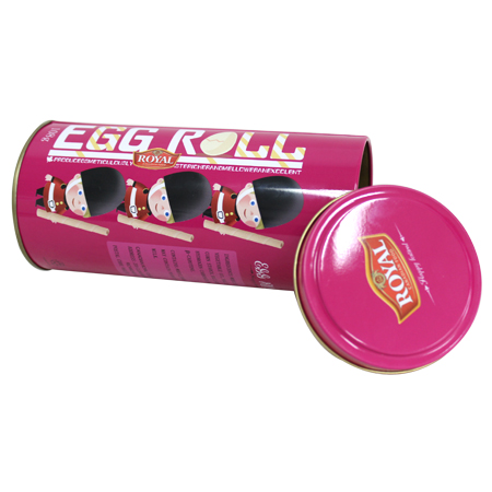 Christmas tin cans for egg roll