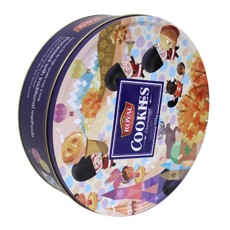 empty cookie tinplate box