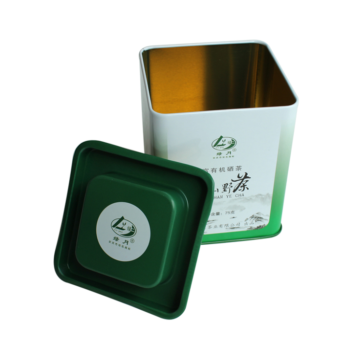 75g square tea tins