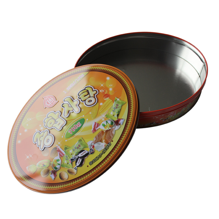 oval cookie tin packaging