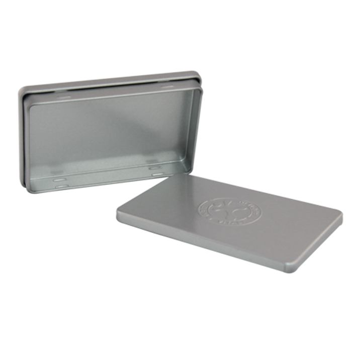 cigar silver tin box