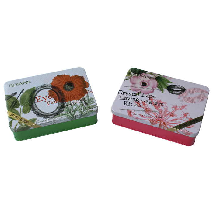 cosmetics gift tin box