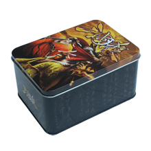 colorful printed game tins