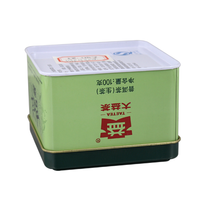 square gift tea tin