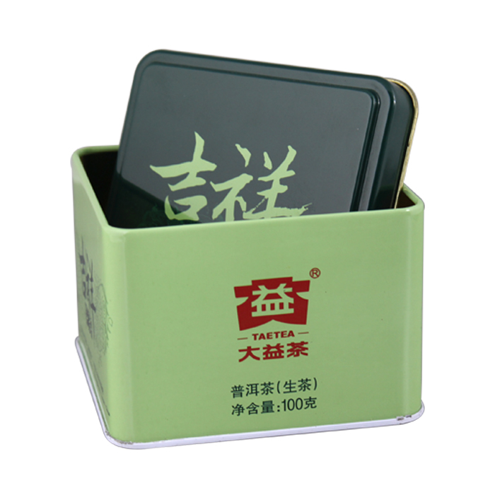 square gift tea tin