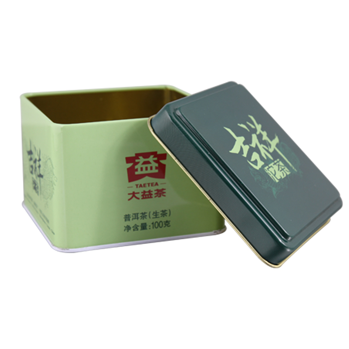 square gift tea tin