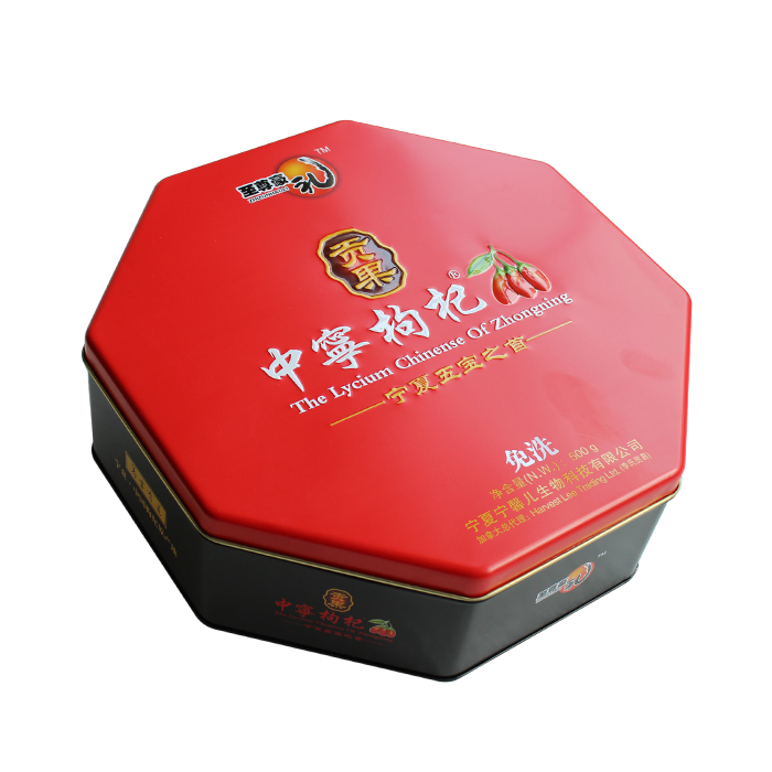 tea polygon tin boxes