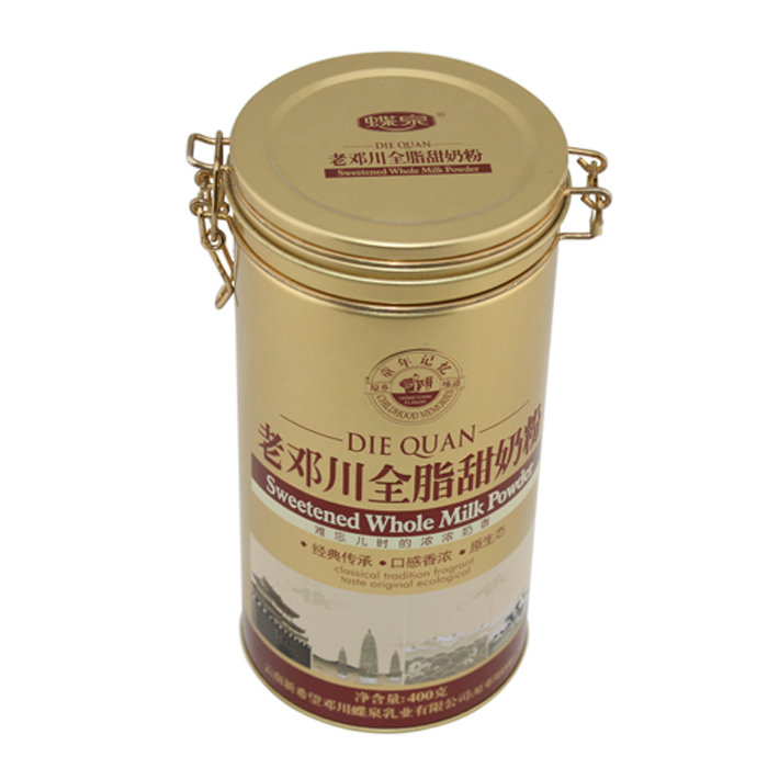 round milk powder can