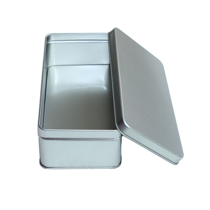 blank printed silver tin