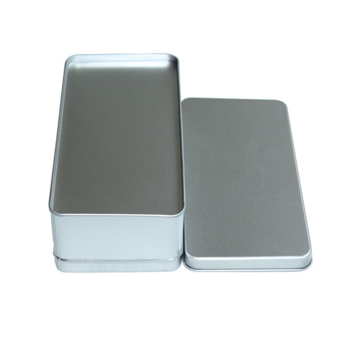 blank printed silver tin