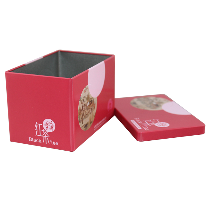 custom black tea tins