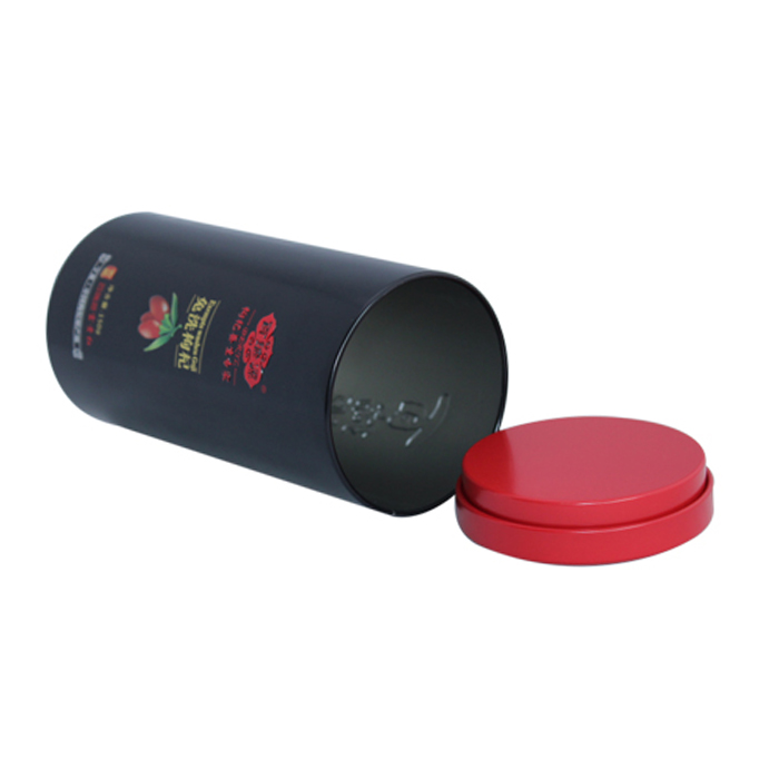 round black tea canister