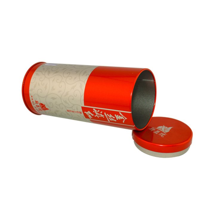 pedestal round tea tin