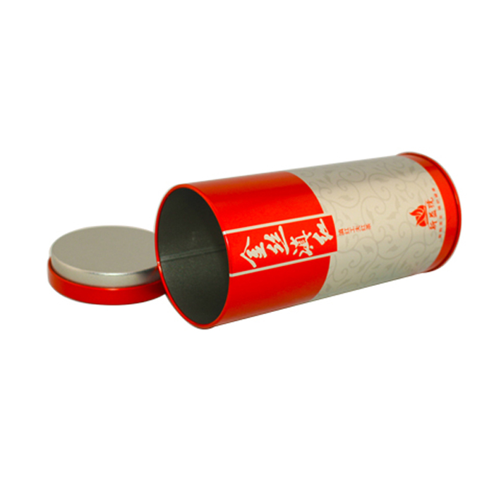 pedestal round tea tin