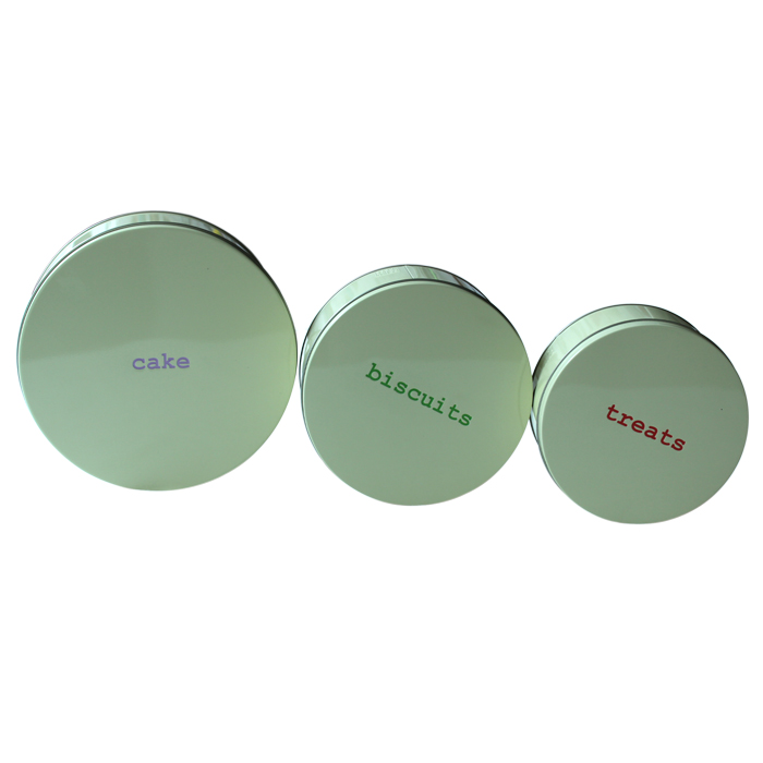 set of 3 cookies tin box
