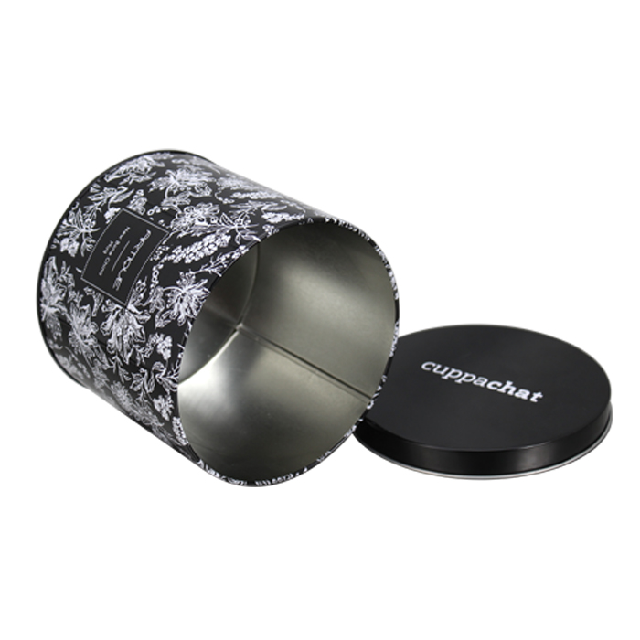 round cookies tin box