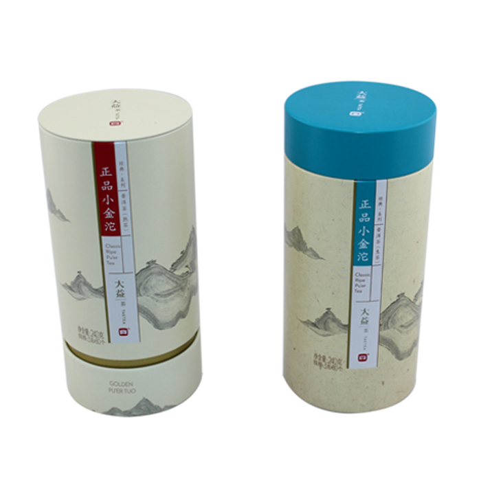 round tin tea conister