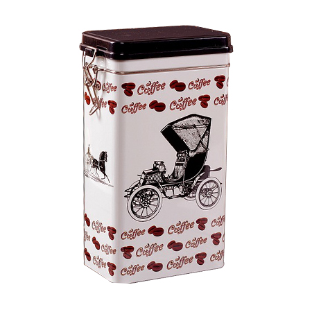 rectangular coffee tin can
