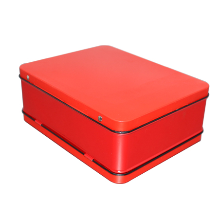 hinged lunch box tin