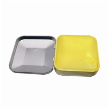 two-pieces small tin boxes