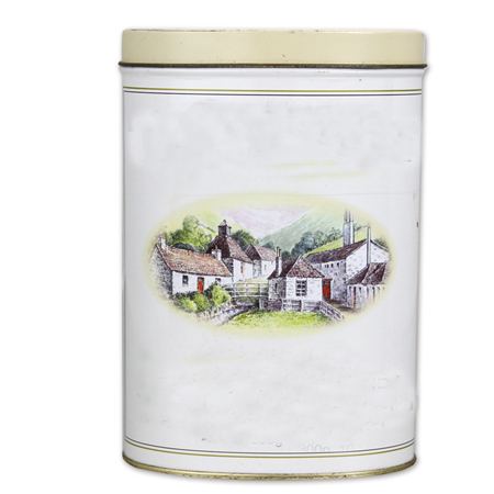 Pastoral style coffee tin box